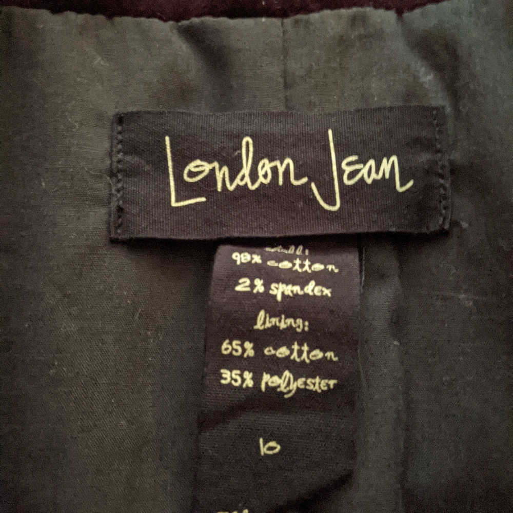 EUC London Jean purple velveteen blazer with gold buttons - Picture 9 of 9